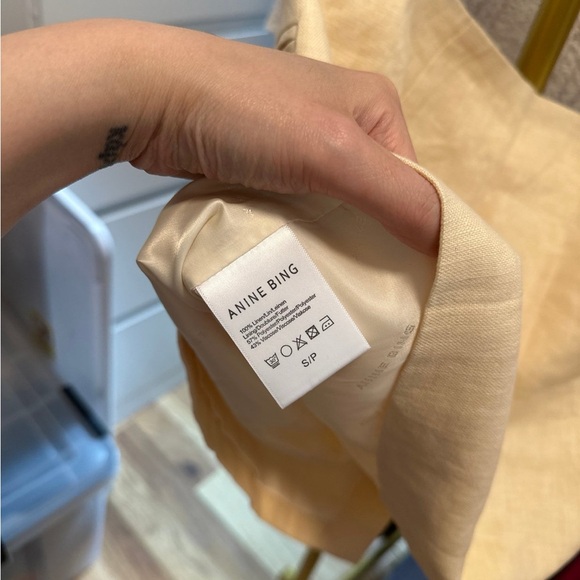 Anine Bing Linen yellow skirt size small -NWT retail $200 - Picture 11 of 11